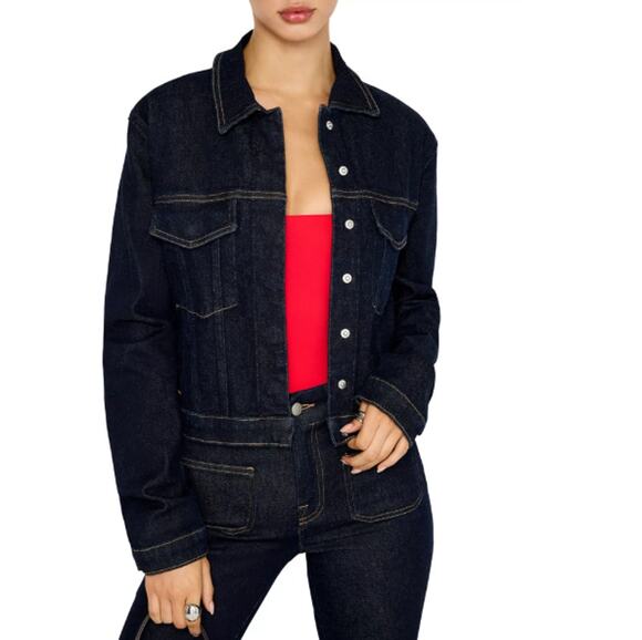 Good American Jackets & Blazers - Good American Women's Indigo Committed to Fit Denim Jacket Size XS
